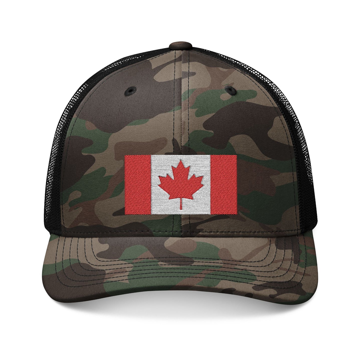 Trucker Hat - Camo with Canadian Flag Embroidery 'So Canadian'