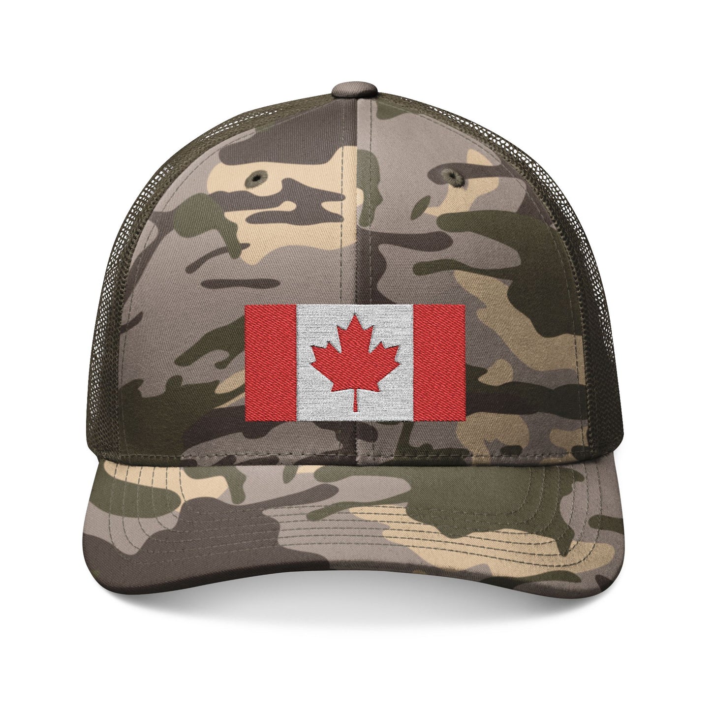 Trucker Hat - Camo with Canadian Flag Embroidery 'So Canadian'