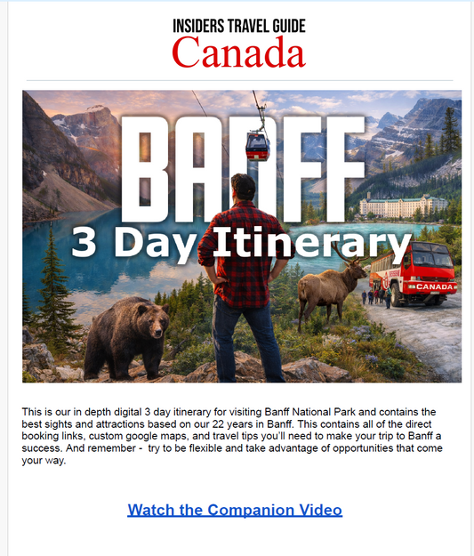 Banff 3 Day Digital Travel Itinerary - Everything you need for your trip to Banff