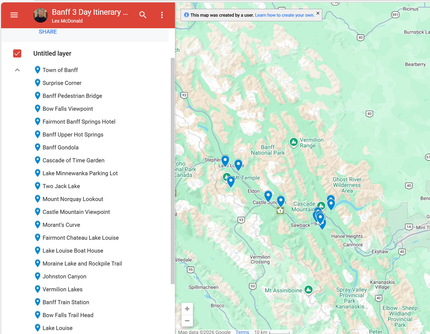 Banff 3 Day Digital Travel Itinerary - Everything you need for your trip to Banff